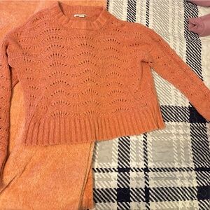 American Eagle Outfitters Coral Knit Sweater